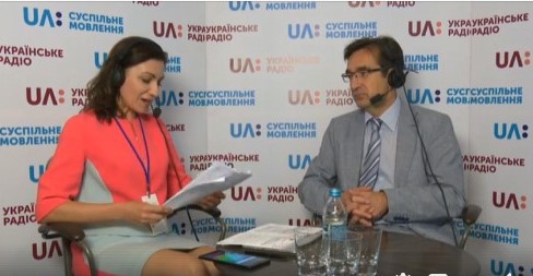 Наталя Соколенко працює у виїзній студії «Українського радіо» на Шведсько-українському бізнес-форумі