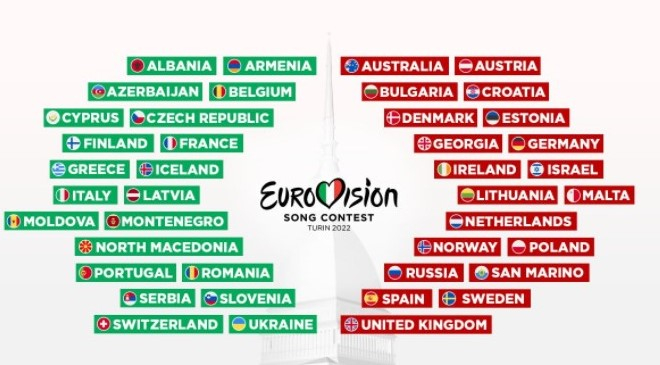 41 країна візьме участь в «Євробаченні-2022»