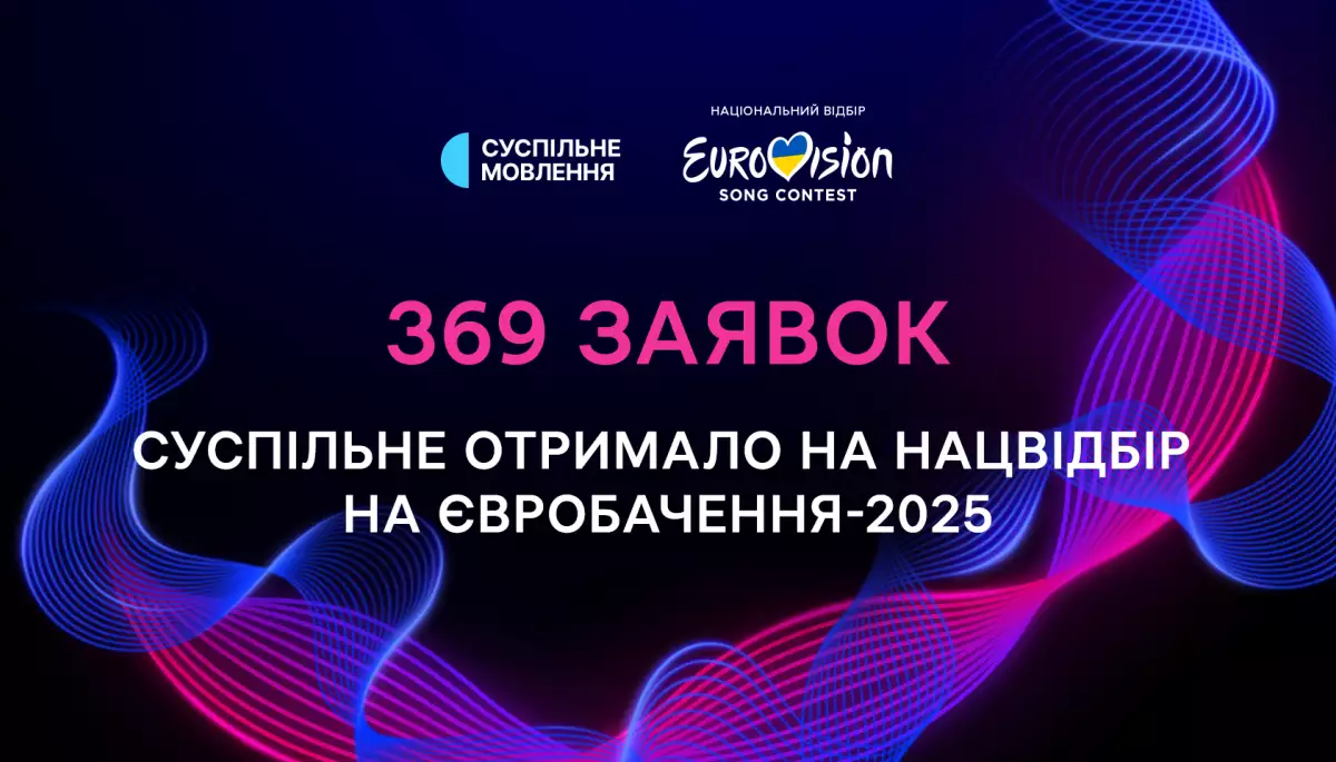 Суспільне отримало 369 заявок на участь у національному відборі на «Євробачення-2025»