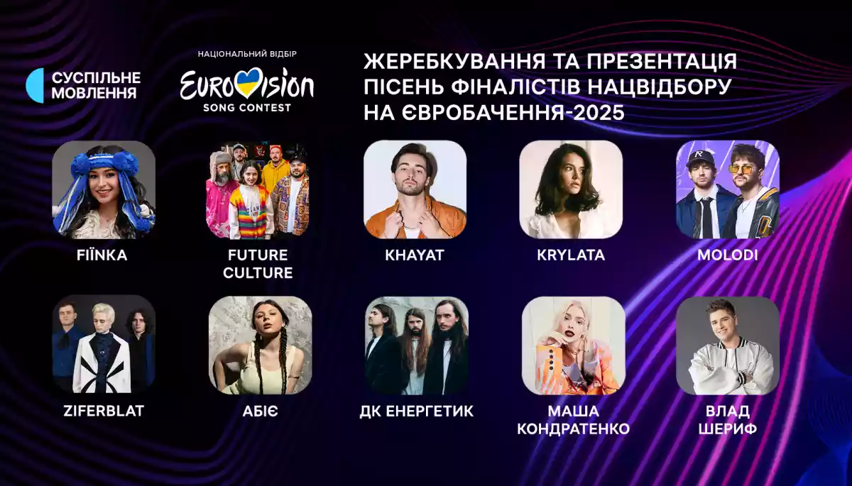 Суспільне презентувало пісні учасників нацвідбору на «Євробачення-2025»