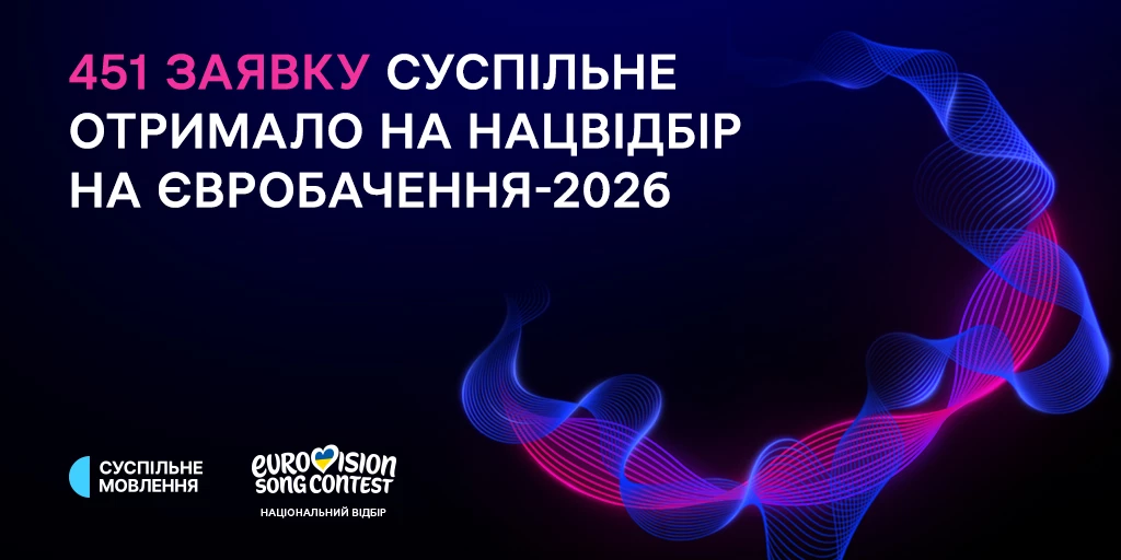 Суспільне отримало понад 450 заявок на участь у нацвідборі на «Євробачення-2026»