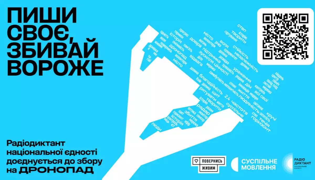 Під час Радіодиктанту національної єдності Суспільне збиратиме кошти на &laquo;Дронопад&raquo;